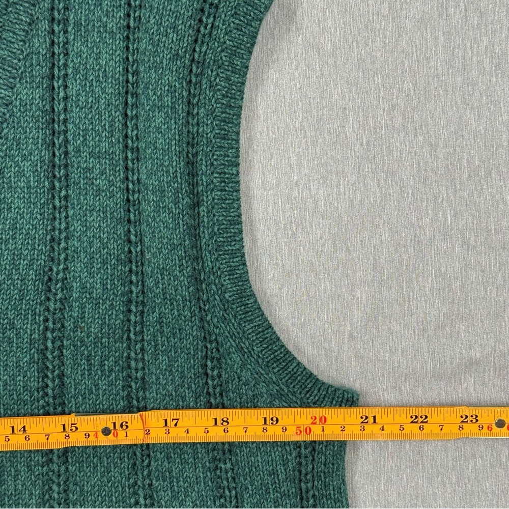 Vintage Northern Reflections Green Ribbed Sweater Vest XL - Picture 6 of 7